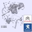 uszczelka przewodu turbosprężarki Citroen, Peugeot (oryginał Peugeot)