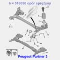 poduszka sprężyny tył Citroen Berlingo III/ DS5../Peugeot Partner Tepee... górny odbój - oryginał PSA
