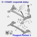 poduszka sprężyny tył Citroen Berlingo III/ DS5../Peugeot Partner Tepee... dolny odbój - oryginał PSA