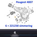 uszczelniacz dyfra tył Peugeot 4007 centralny pod wał napędowy (oryginał Peugeot)