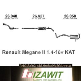 tłumik MEGANE II 1,4/1,6 końcowy - zamiennik polski Izawit