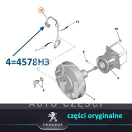 przewód wakumpompy Citroen C5 X7/ C6/ Peugeot 407 2,7 HDi (oryginał Peugeot)