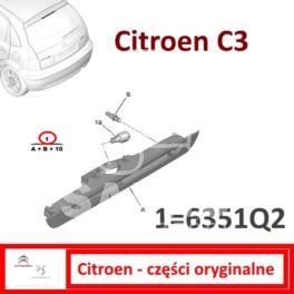 lampa stopu Citroen C3/ C3 II - dodatkowa (oryginał Citroen)