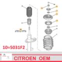poduszka amortyzatora Citroen C3 II/.../ Peugeot 2008/ ... przód L/P (zestaw z łożyskiem) - francuski oryginał Peugeot