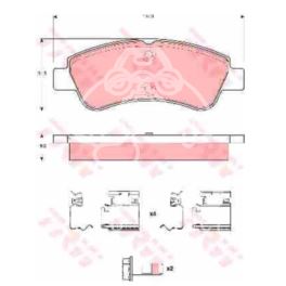 klocki hamulcowe Peugeot 207 przód BOSCH 1,4... KIT (producent niemiecki TRW)