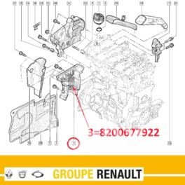osłona rozrządu Renault 1,8-16v/ 2,0-16v zewnętrzna, dolna - oryginał Renault