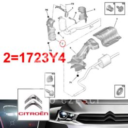 osłona termiczna katalizatora Citroen, Peugeot 1,4HDi przednia (oryginał Citroen)