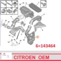 przewód powietrza Citroen C4/ Peugeot 307 1,6HDi dolotowy od pas przód (oryginał Citroen)