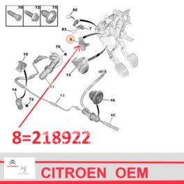 czujnik położenia pedału sprzęgła Citroen/ Peugeot typu potencjometr - oryginał CITROEN