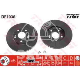 tarcza hamulcowa Renault LAGUNA/ SFRANE 262mm przód wentylowane na 5-śrub (oryginał TRW)