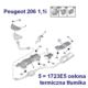 osłona termiczna tłumika Peugeot 206 1,1i - 2,0 końcowa górna - oryginał z sieci Peugeot