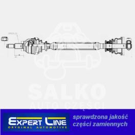 półoś Renault LAGUNA II 1,6-16v lewa 03.2001- JH3 - zamiennik typu brand Expert Line