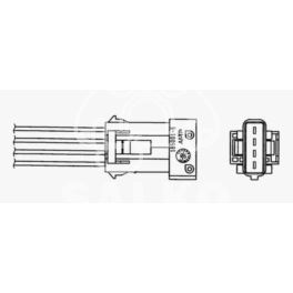 sonda LAMBDA 4-przewody Citroen, Peugeot 536mm P - zamiennik włoski Magneti Marelli