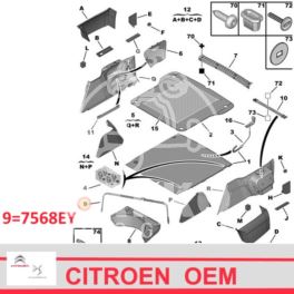 opaska koła dojazdowego CiTROEN C5 X7 2008- - nowa w oryginale Citroen