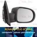 lusterko CLIO III od 2009 prawe elektryczne 7pin czarne - nowe w zamienniku