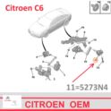 obejma drążka stabilizatora pod cięgno korektora prześwitu Citroen C5 III na tył (oryginał z sieci Citroen)