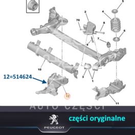 osłona belki tył Peugeot 207 prawa do opr12382 (oryginał Peugeot)