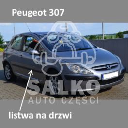 listwa drzwi Peugeot 307 lewa 3 drzwiowe czarna - nowa - oryginał Peugeot