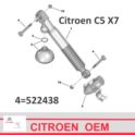 śruba siłownika tył Citroen C5 X7 górna/ dolna - nowy oryginał Citroen