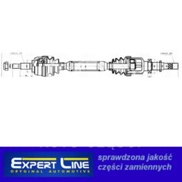 półoś MEGANE II 1,6-16v prawa 25z - nowy zamiennik EXPERT LINE