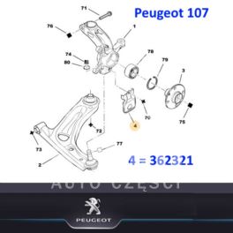 osłona sworznia wahacza Citroen C1/ Peugeot 107 blaszana - nowy oryginał
