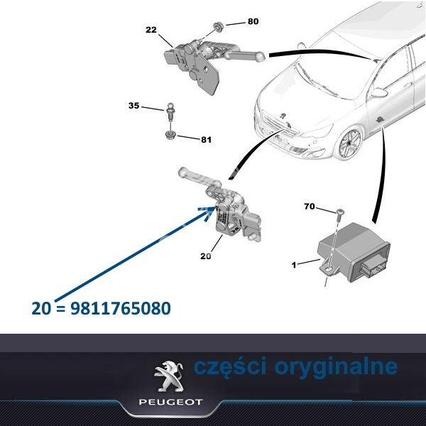 Czujnik Po O Enia Pojazdu Peugeot Ii Ii Prz D Orygina Peugeot