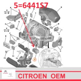 regulator wentylatora nagrzewnicy - moduł Citroen C4/ C5 III/ C6 BEHR +AC automat (oryginał Citroen)