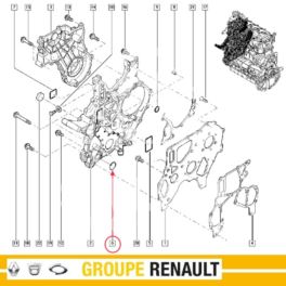 uszczelka pokrywy rozrządu Renault Master II 3,0dCi o-ring - oryginał Renault