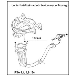 uszczelka rury wydechowej Citroen, Peugeot 1,4-16v/1,6-16v kat/kolekt - zamiennik CORTECO