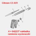 nakładka ramienia wycieraczki Citroen C2 tył (oryginał Citroen)