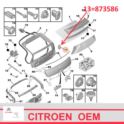 odbojnik klapy tył Citroen C4 COUPE - nowy oryginał z sieci Citroen