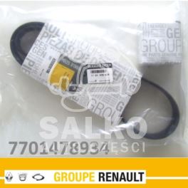 napinacz paska rowkowanego Renault 1,2/1,2-16V 2004- zestaw z paskiem 7PK1035 - oryginał Renault