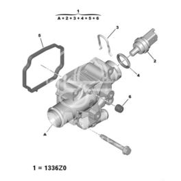 termostat Citroen, Peugeot 1,4-16v/1,6-16v 91C +obudowa (oryginał Peugeot)