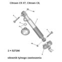 sfera hydropneumatyczna C5 III tył 50KG/385cc KOMBI OEM (oryginał Citroen)