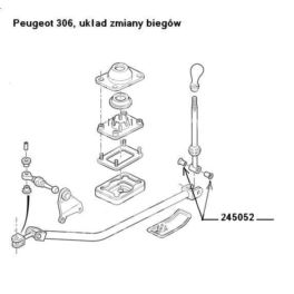 tulejka drążka zmiany biegów Citroen, Peugeot MA/ME5 8mm (oryginał Peugeot)