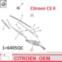 mechanizm wycieraczek Citroen C3 (A51), Citroen Citroen DS3 przód kpl (oryginał Citroen)