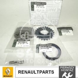 łańcuch pompy olejowej Renault 1,9dCi 130KM + koła zębate (OEM Renault)