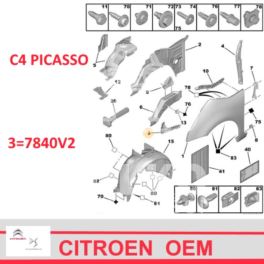 wspornik zderzaka Citroen C4 PICASSO przód - lewy nowy w oryginale Citroen