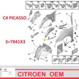 wspornik zderzaka Citroen C4 PICASSO przód - prawy nowy w oryginale z sieci Citroen