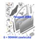 spinka sworznia zawiasu drzwi Citroen C2/ C3/ Peugeot 307... (oryginał Peugeot)