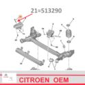 śruba belki tył Citroen C3/ C4-Cactus/ ... montaż do karoserii 115 mm (oryginał Citroen)