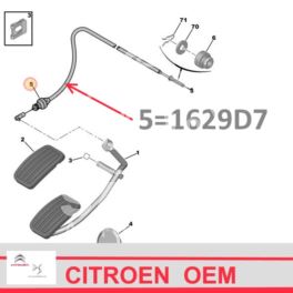 linka gazu Citroen C8/ Peugeot 806/ 807 - oryginał z sieci Peugeot 1629D7
