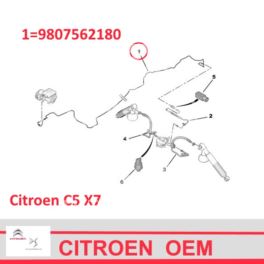 przewód LHM Citroen C5 III od 2008r pompa/zaw.tylne (gł) (oryginał Citroen)