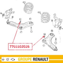śruba wahacza Renault Megane III do środkowej tulejki - oryginał Renault