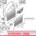 listwa drzwi Citroen C5 III od 2008 lewy przód - chrom (oryginał Citroen)