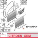 listwa drzwi Citroen C5 III od 2008 prawy przód - czarna (oryginał Citroen)