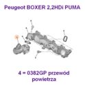 przewód powietrza Citroen JUMPER III/ Peugeot BOXER 3 2,2HDi PUMA króciec pokrywy zaworów (oryginał Peugeot)