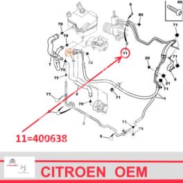 oring przekładni kierowniczej Citroen C5/ Peugeot 607 pod przewód 9,0mm powrót/gł (oryginał Citroen)