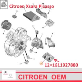 zestaw naprawczy klapki nadmuchu Citroen Xsara Picasso/ Peugeot 307 z klimatyzacją automatyczną - OE Citroen