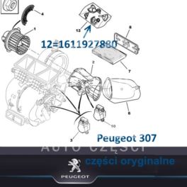 zestaw naprawczy klapki nadmuchu Peugeot 307 z klimatyzacją automatyczną - OE Peugeot